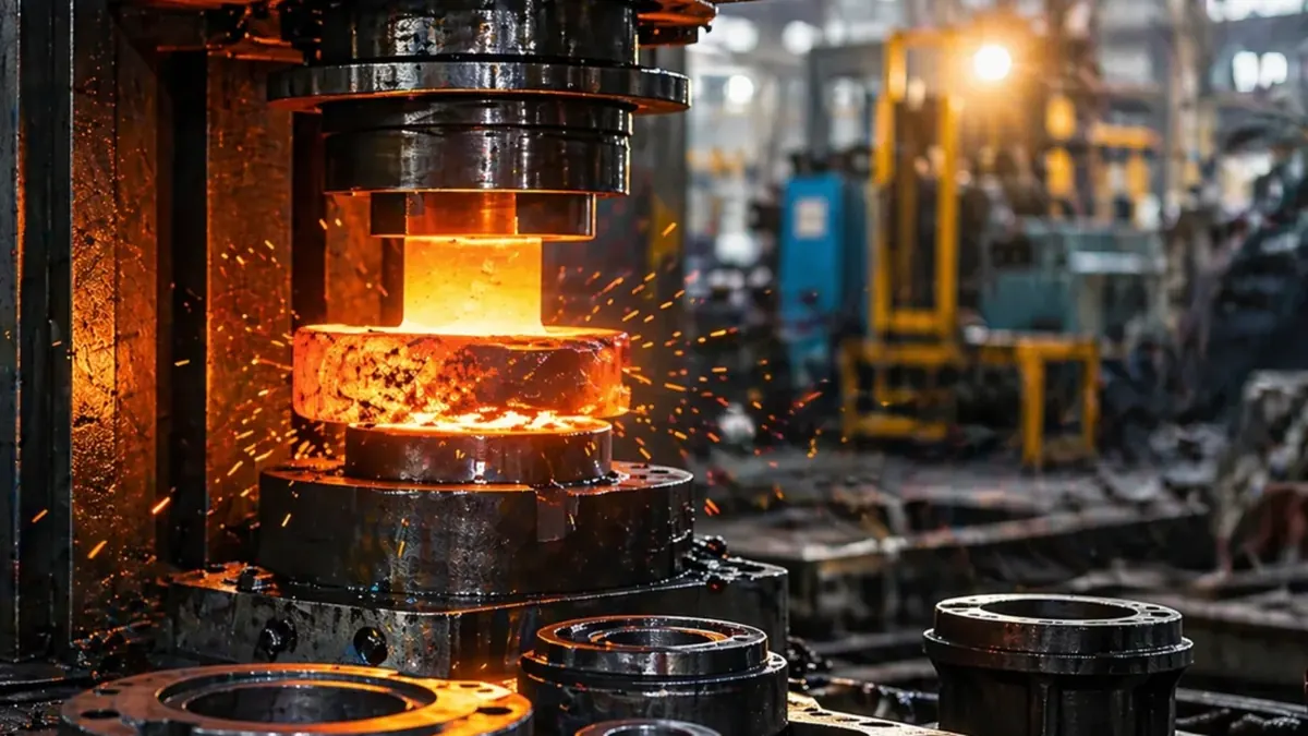 Magnetic Particle Inspection of Forged Steel Components technical concept visual for industrial forging buyers