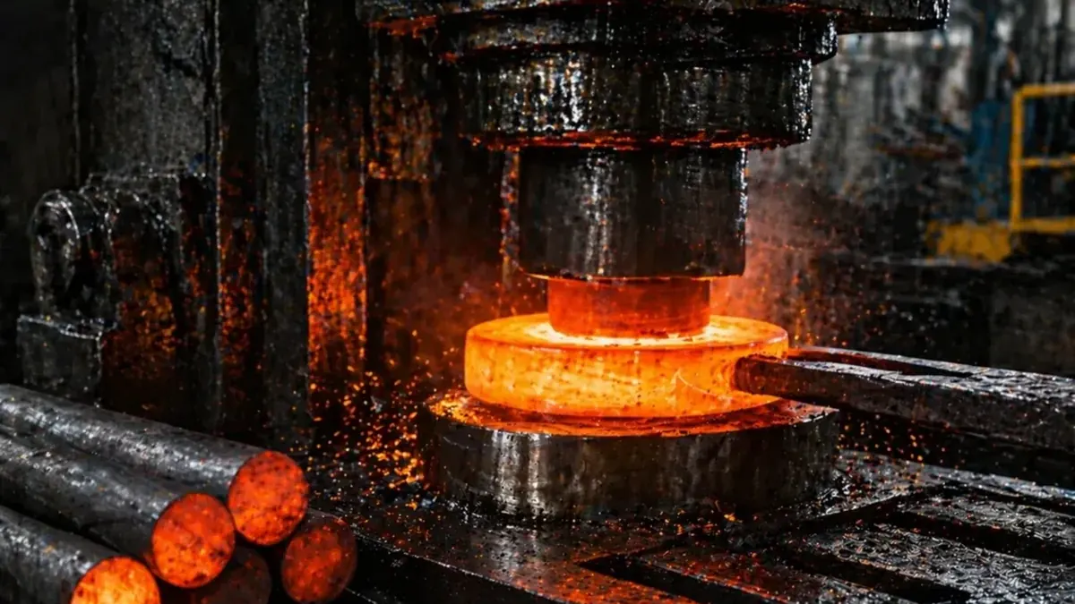 Upsetting and Drawing-Out Operations in Open-Die Forging technical concept visual for industrial forging buyers