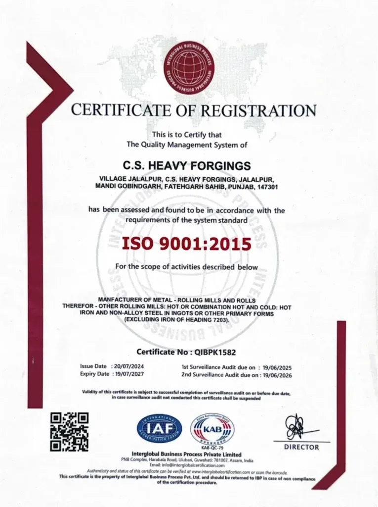 ISO Certificate 9001:2015