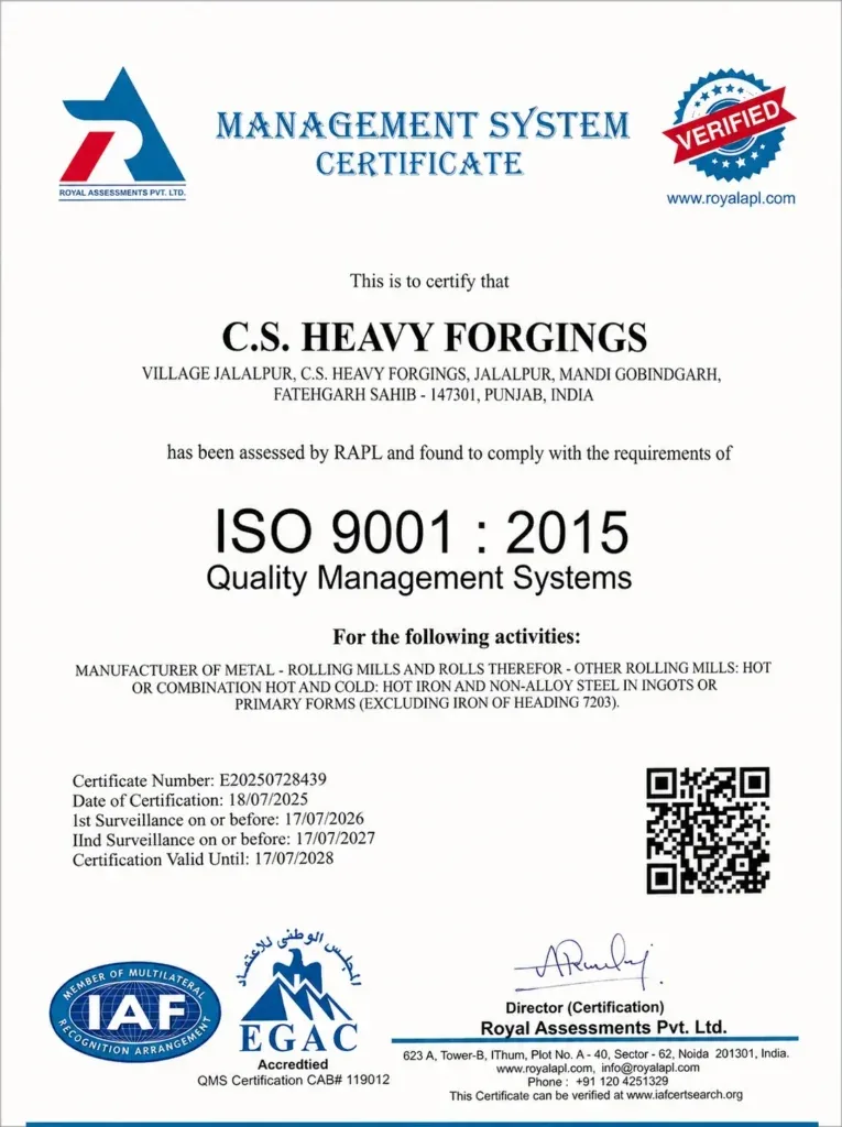 ISO Certificate 9001:2015