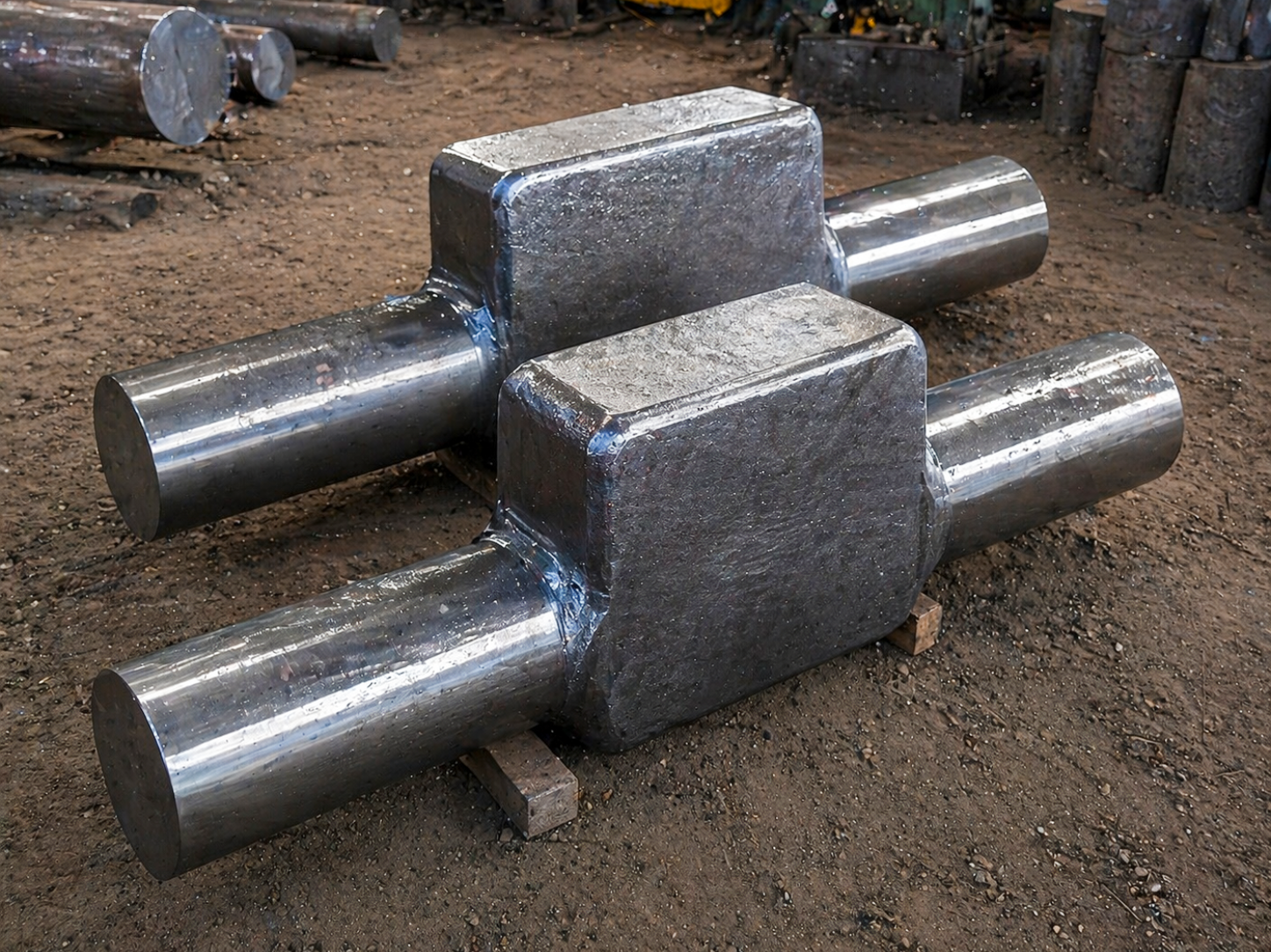High strength forged crankshafts for industrial machines