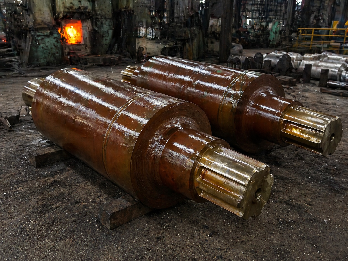 Industrial forged rolls for heavy machinery applications